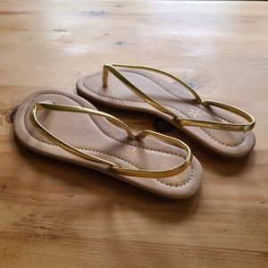 Gold Slip-on Sandals